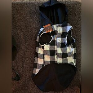 Fleece hooded jacket for dog